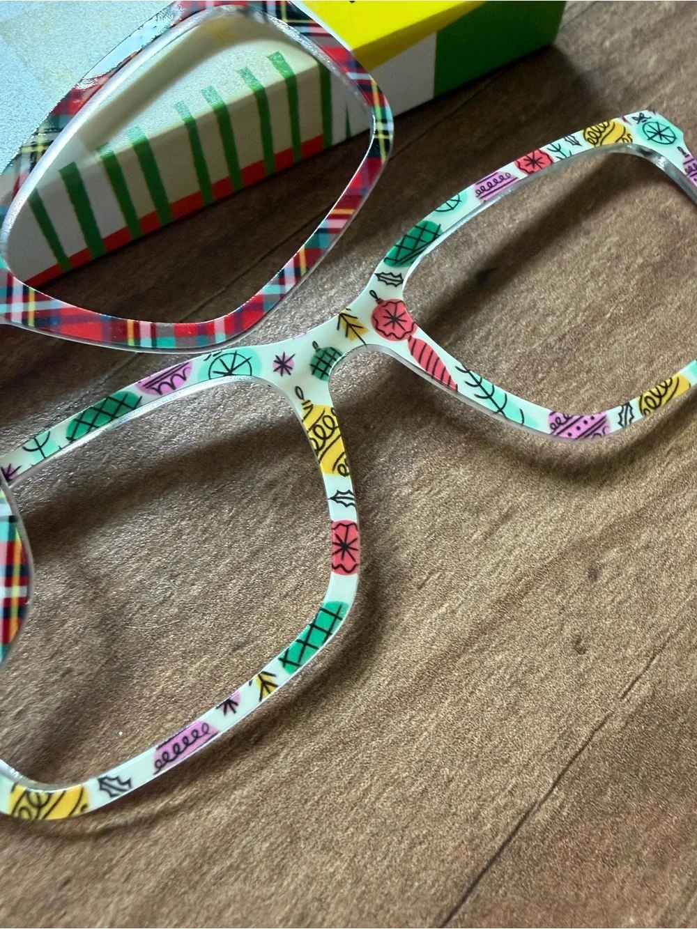 Set of 2 Pair Colorful Patterned Festive Holiday Toppers for The Larkin